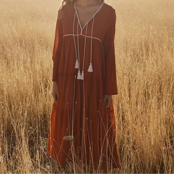 Christy Dawn Dresses & Skirts - Christy Dawn The Paloma Dress rust Pumpkin women’s size XS/S flawed